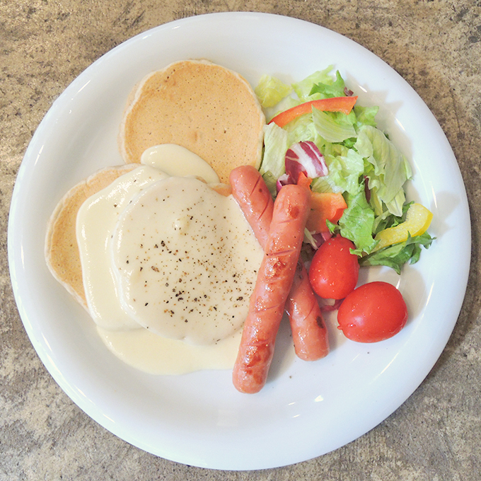 ソーセージ チーズソース パンケーキ Kyushu Islandレシピサイト