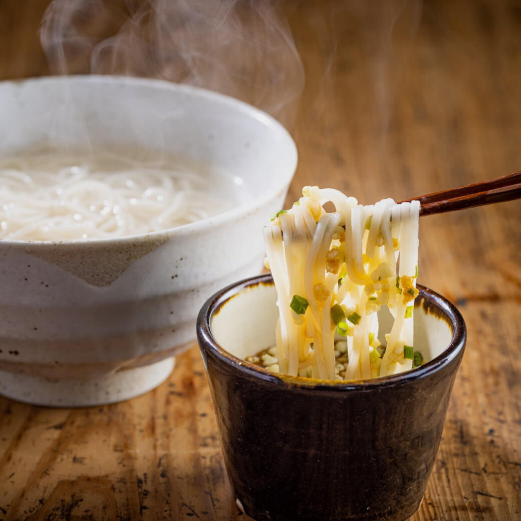 【送料込】種類が選べる！宮崎名物「辛麺」「釜揚げうどん」2袋セット【ポスト投函】